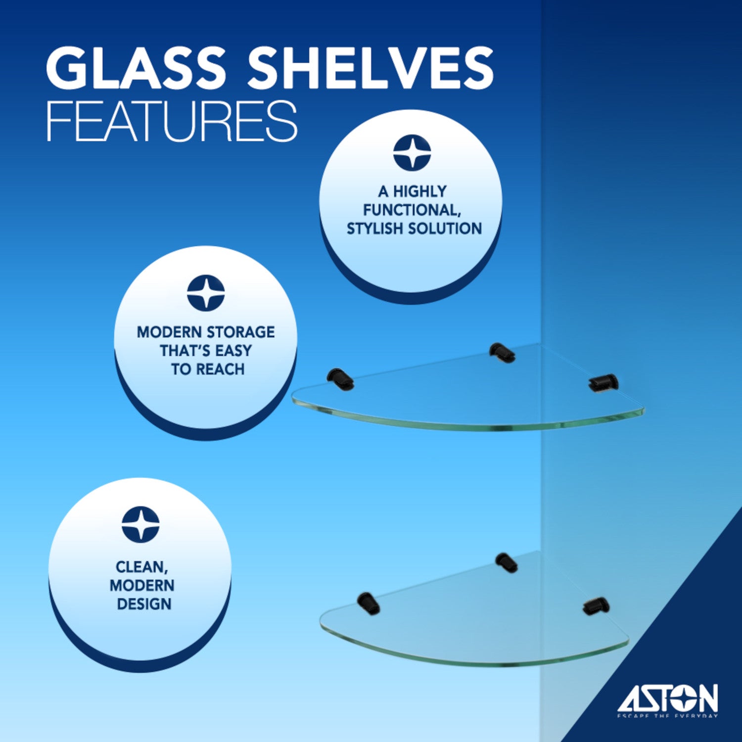 Aquadica GS 38 in. W x 38 in. D x 72 in. H Frameless Hinged Shower Enclosure with Clear Glass and Glass Shelves in Matte Black 2