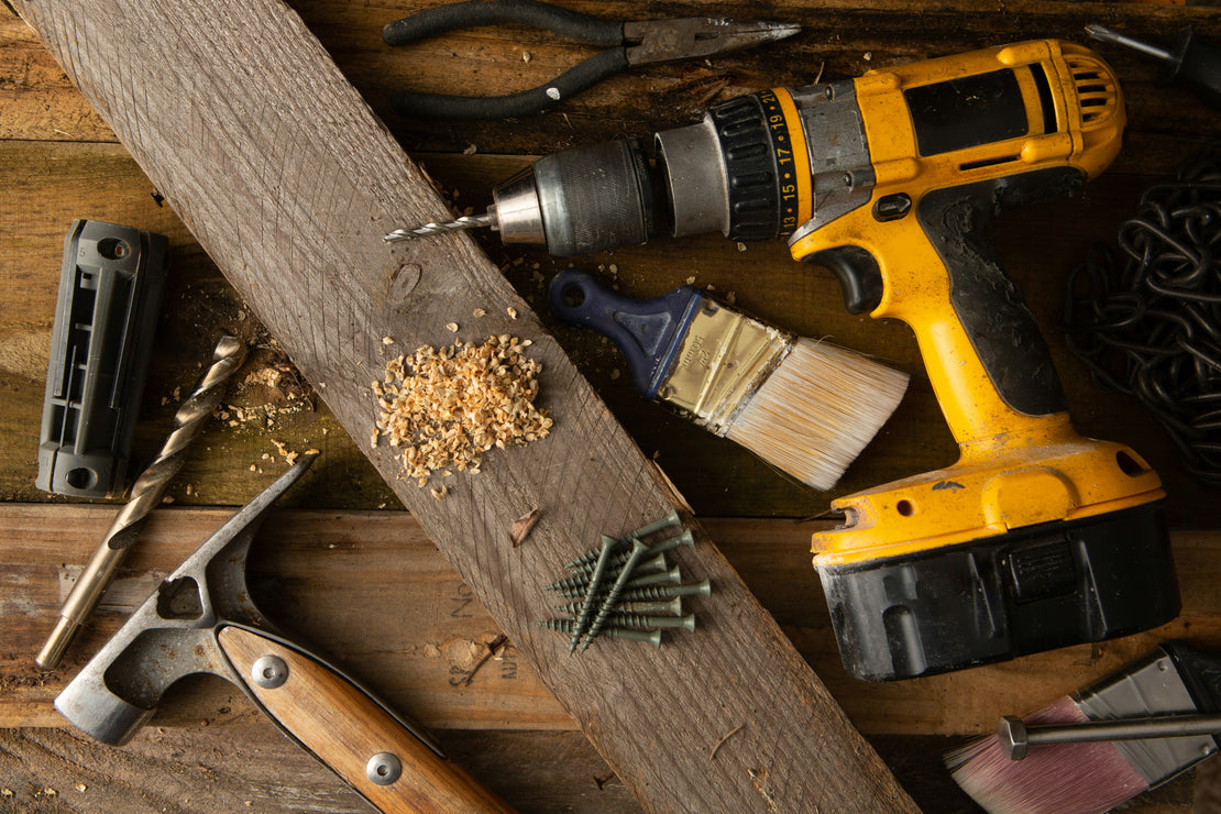Drill and nails