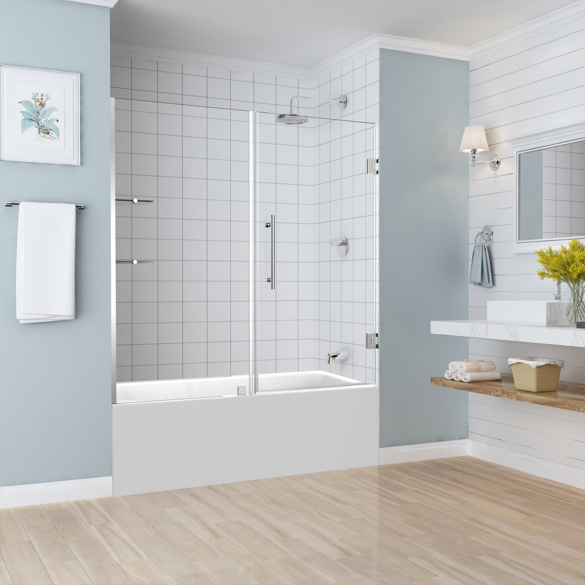 Frameless, Swinging Glass Shower Door