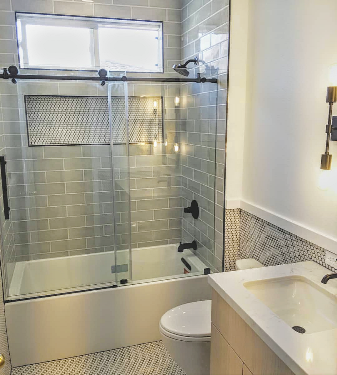 Modern Bathroom with a Shower Door From Aston