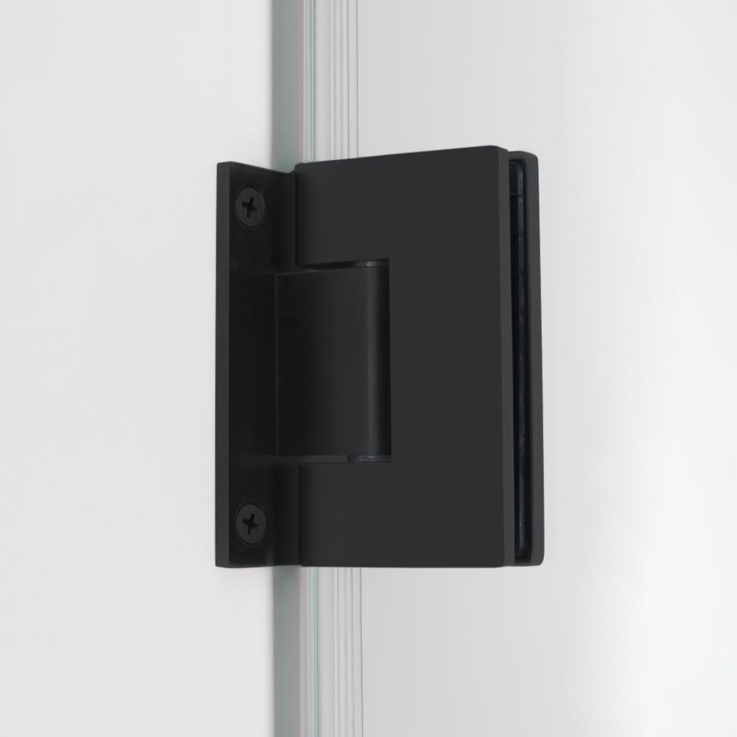 Vanora 38 in. W x 38 in. D x 72 in. H Frameless Hinged Corner Shower Enclosure with Frosted Glass in Matte Black 2