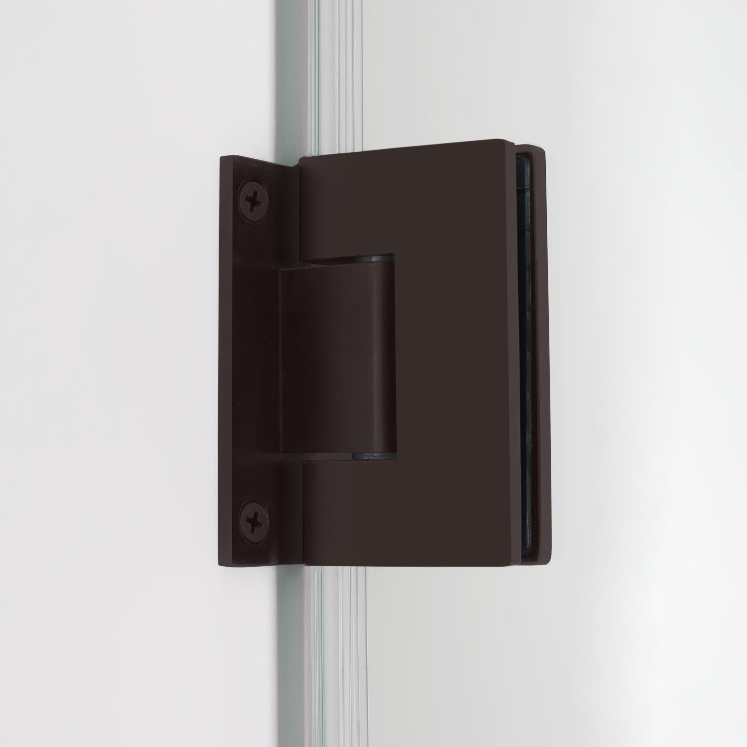 Vanora 36 in. W x 36 in. D x 72 in. H Frameless Hinged Corner Shower Enclosure with Frosted Glass in Bronze 2