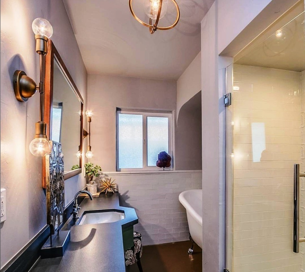 Luxury Bathroom Renovation with a Glass Shower Door